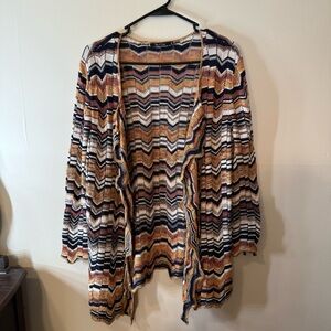 NIC+ZOE Blue and Orange Cardigan